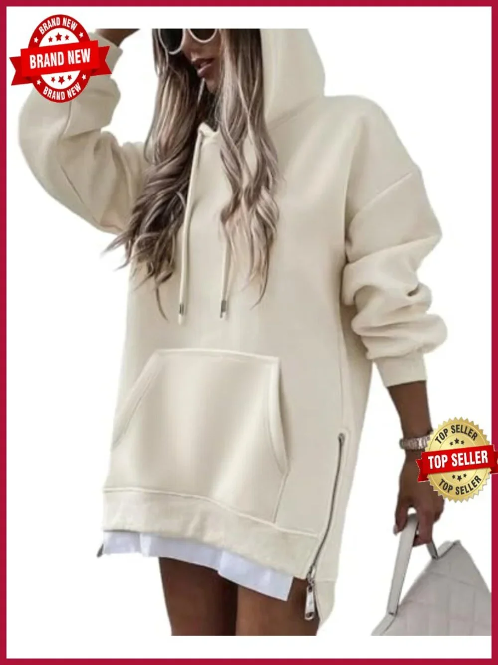 Oversized Long Hoodie Dress Casual Pullover Sweatshirt Winter Clothing for Women